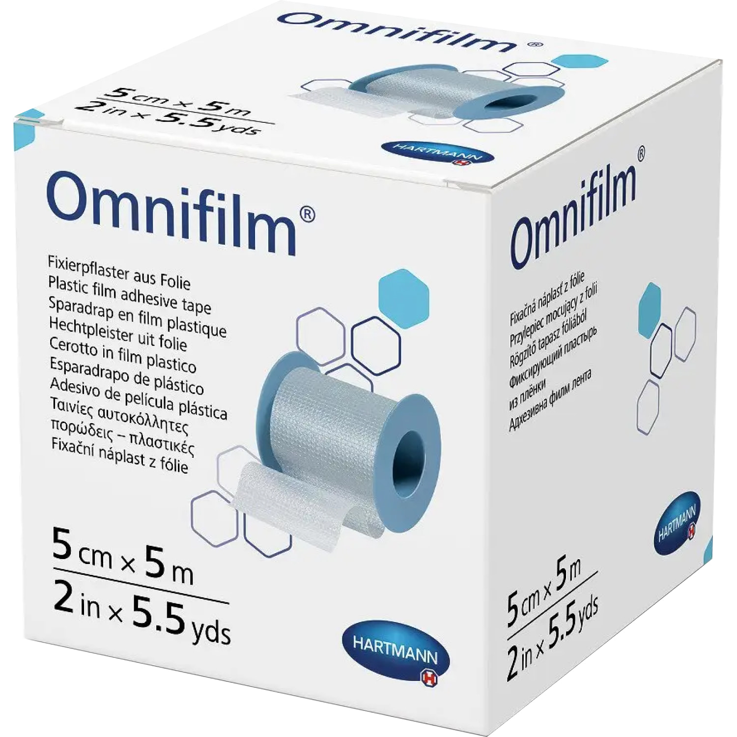 Пластир фіксуючий з прозорої плівки Omnifilm® 5 см х 5 м 1шт
